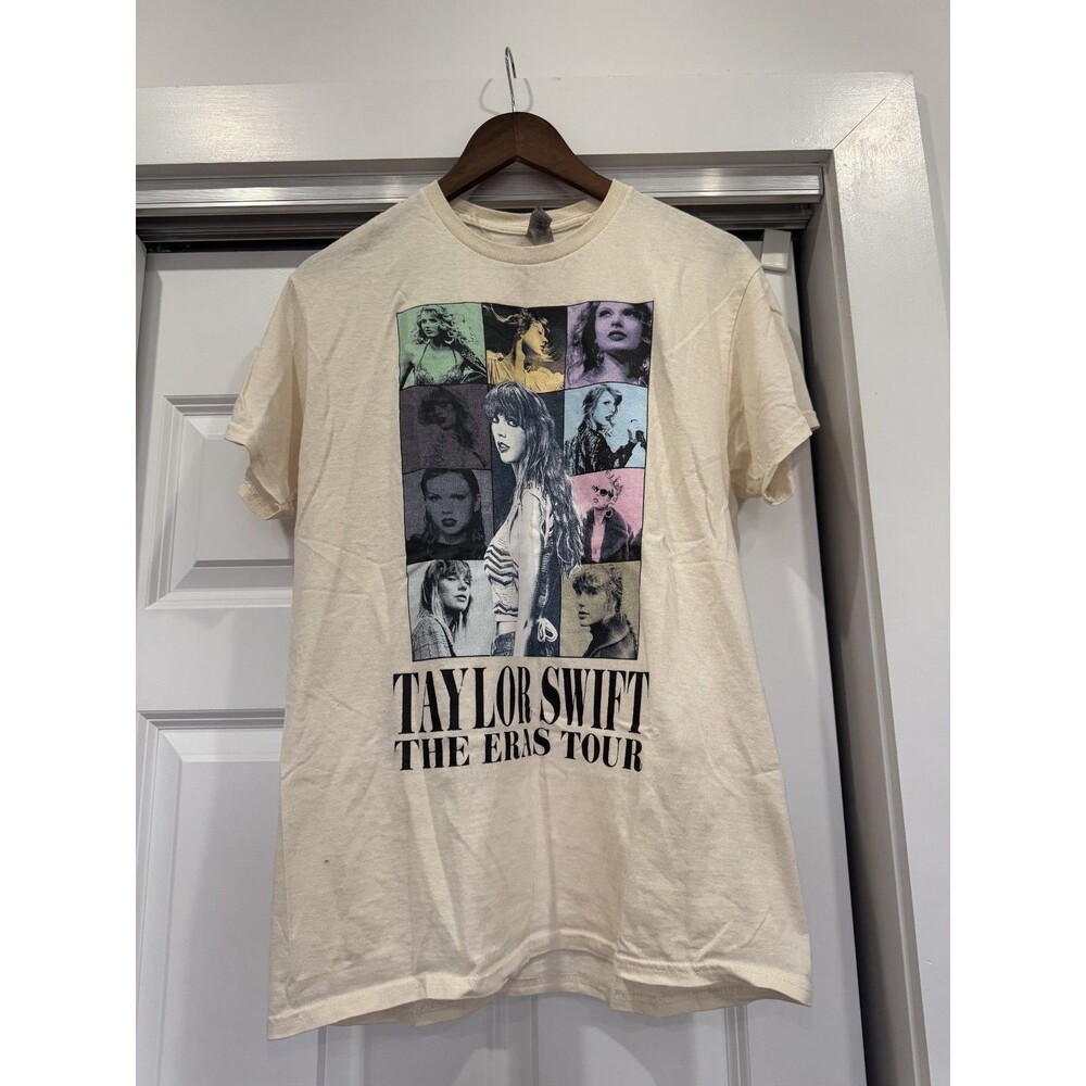 Taylor Swift The Eras Tour Concert Womens M Cream Music Album T-Shirt